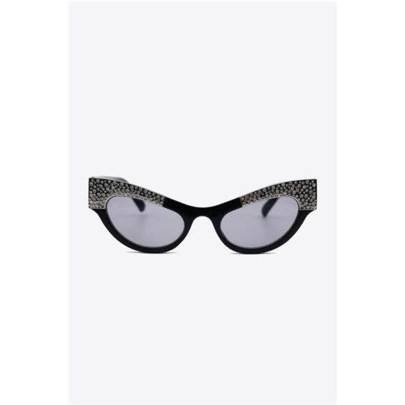 UV400 Rhinestone Trim Cat-Eye Sunglasses - Picture 6 of 10